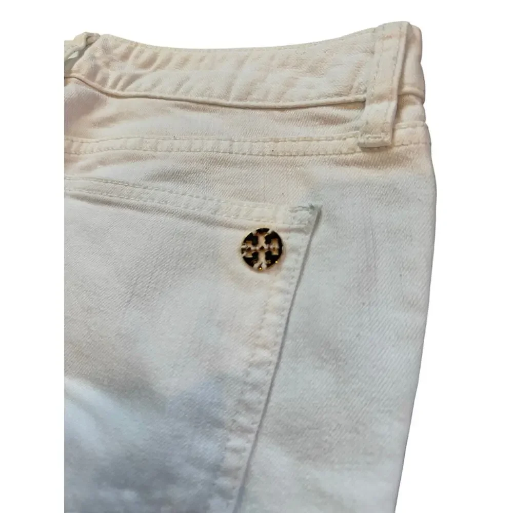 Tory Burch Super Skinny White Jeans - 28
